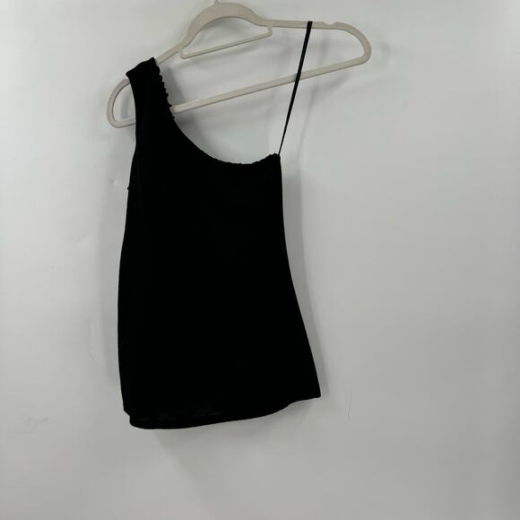 Vintage xhilaration Y2K black one shoulder ruffle blouse. - Picture 3 of 6